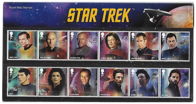2020 Royal Mail Star Trek 18 Stamp Presentation Pack and Mini Sheet 2020 Royal Mail Star Trek 18 Stamp Presentation Pack and Mini Sheet