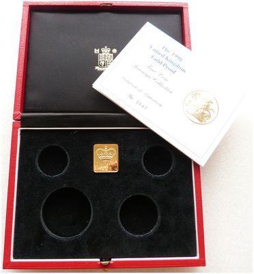 1998 Royal Mint Sovereign Gold Proof 4 Coin Set Box Coa No Coins 1998 Royal Mint Sovereign Gold Proof 4 Coin Set Box Coa No Coins