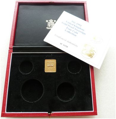 1994 Royal Mint Sovereign Gold Proof 4 Coin Set Box Coa No Coins 1994 Royal Mint Sovereign Gold Proof 4 Coin Set Box Coa No Coins
