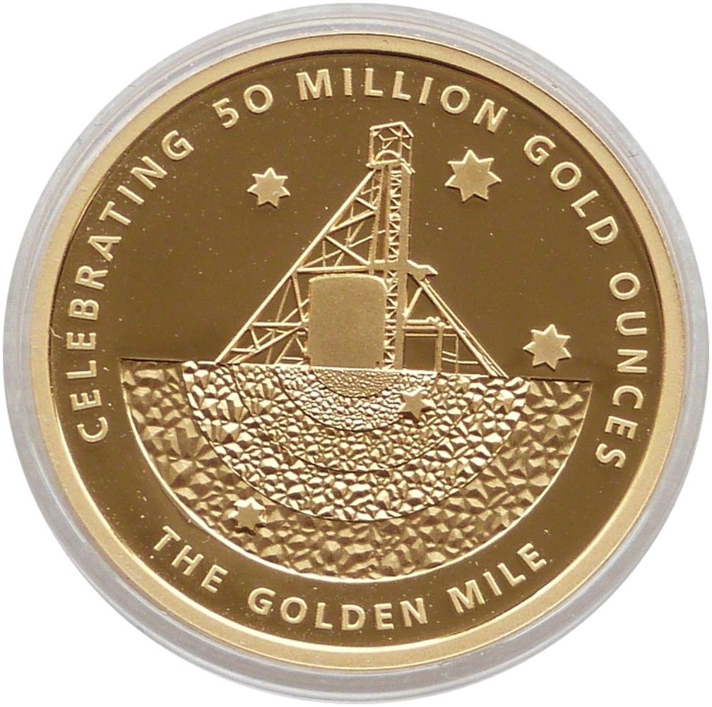 2003 Australia Kalgoorlie Consolidated Gold Mines KCGM The Golden Mile Gold Proof 1oz Medallion 2003 Australia Kalgoorlie Consolidated Gold Mines KCGM The Golden Mile Gold Proof 1oz Medallion