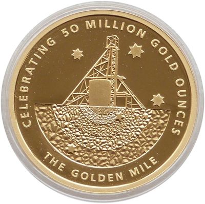 2003 Australia Kalgoorlie Consolidated Gold Mines KCGM The Golden Mile Gold Proof 1oz Medallion 2003 Australia Kalgoorlie Consolidated Gold Mines KCGM The Golden Mile Gold Proof 1oz Medallion