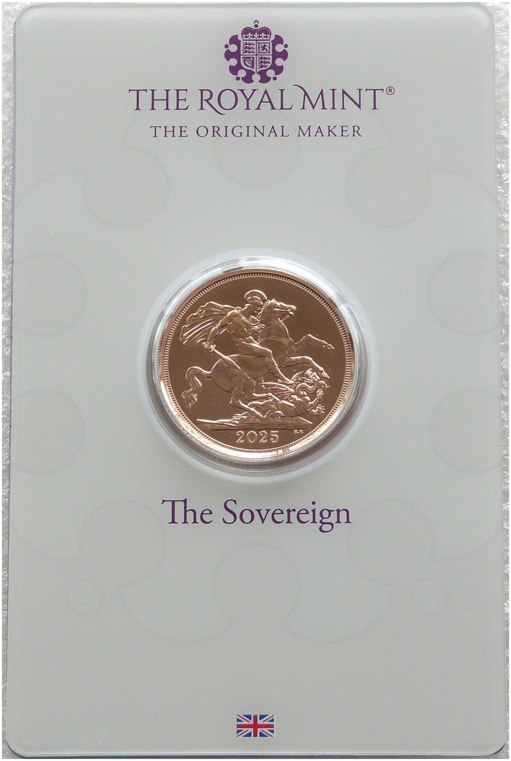 2025 St George and the Dragon Full Sovereign Gold Coin Mint Card