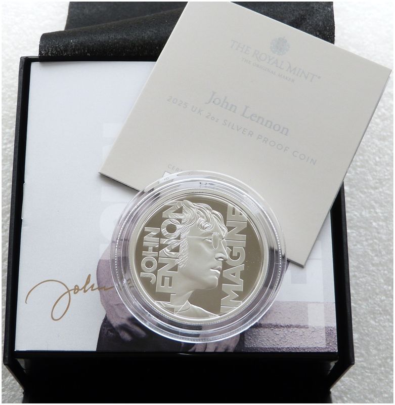 2025 Music Legends John Lennon £5 Silver Proof 2oz Coin Box Coa 2025 Music Legends John Lennon £5 Silver Proof 2oz Coin Box Coa