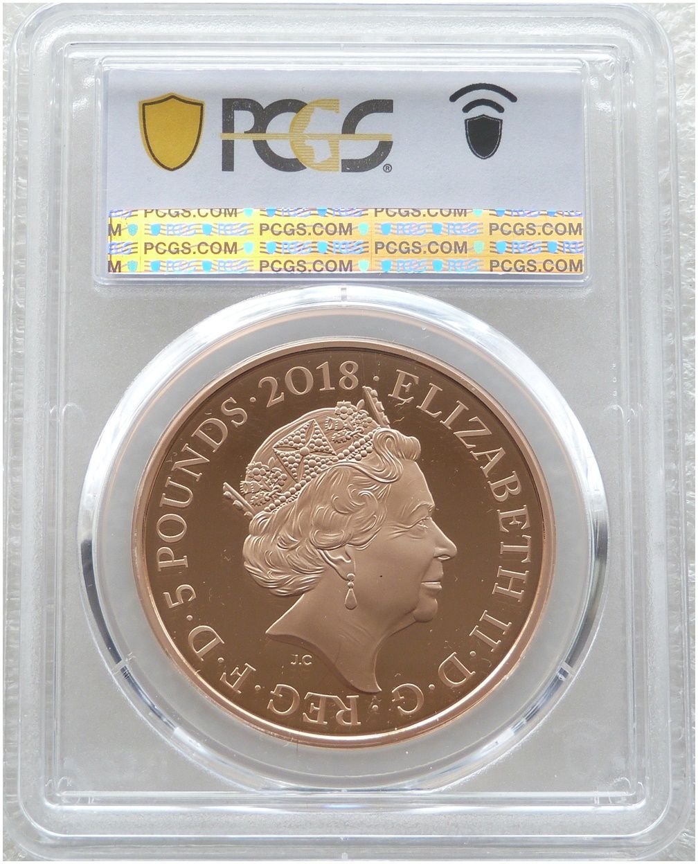 2018 Prince Charles of Wales £5 Five Pound Gold Proof Coin PCGS