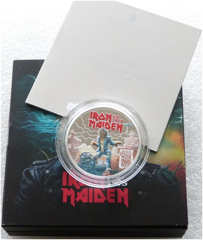 2025 Music Legends Iron Maiden £2 Silver Proof 1oz Coin Box Coa 2025 Music Legends Iron Maiden £2 Silver Proof 1oz Coin Box Coa