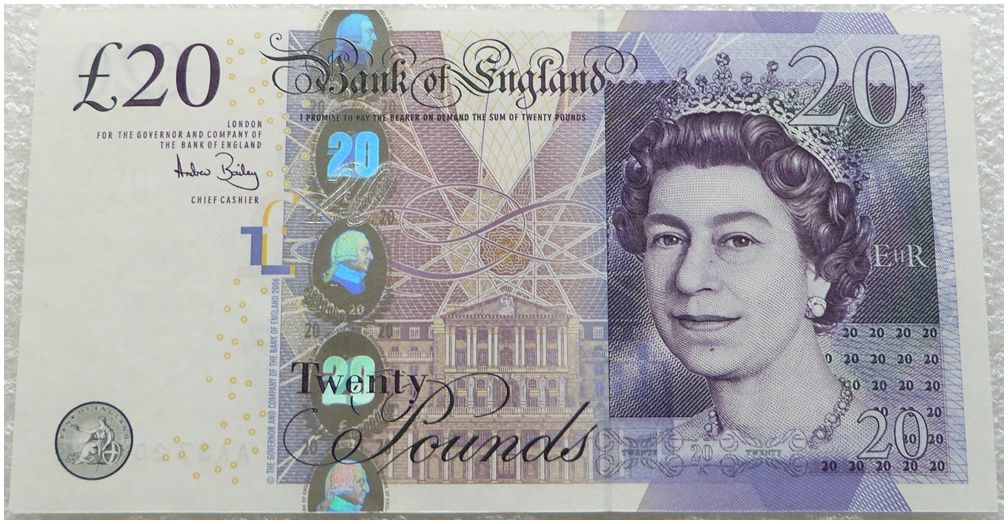 2004 - 2011 Bank of England A Bailey £20 Twenty Pound Banknote Uncirculated