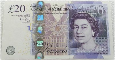 2004 - 2011 Bank of England A Bailey £20 Twenty Pound Banknote Uncirculated