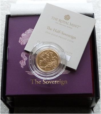 2026 St George and the Dragon Half Sovereign Gold Proof Coin Box Coa
