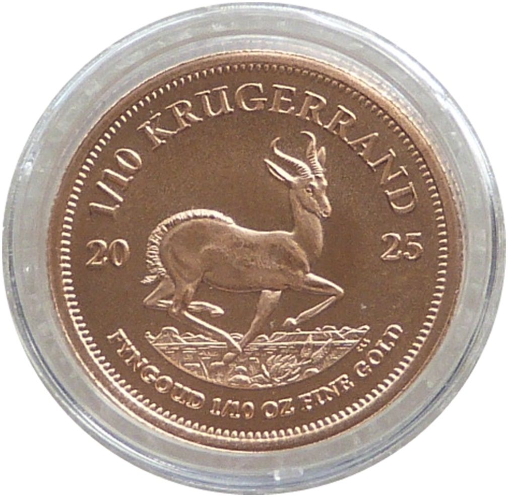 2025 South Africa Tenth Krugerrand Gold 1/10oz Coin
