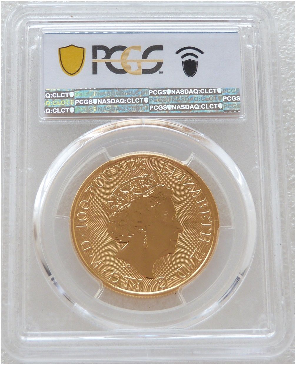 2022 Royal Tudor Beasts Lion of England £100 Gold 1oz Coin PCGS MS70