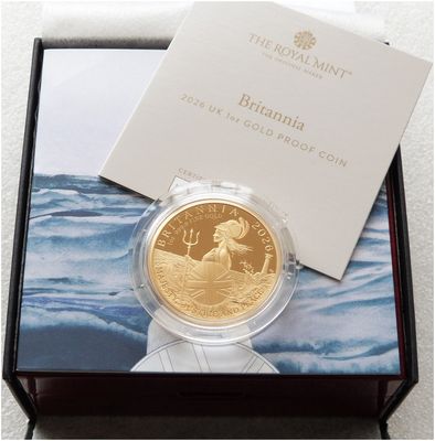 2026 Britannia £100 Gold Proof 1oz Coin Box Coa - Mintage 250 2026 Britannia £100 Gold Proof 1oz Coin Box Coa - Mintage 250