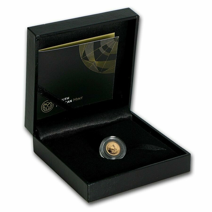 2017 South Africa 50th Anniversary Privy Mark Krugerrand Gold Proof 1/20oz Coin Box Coa