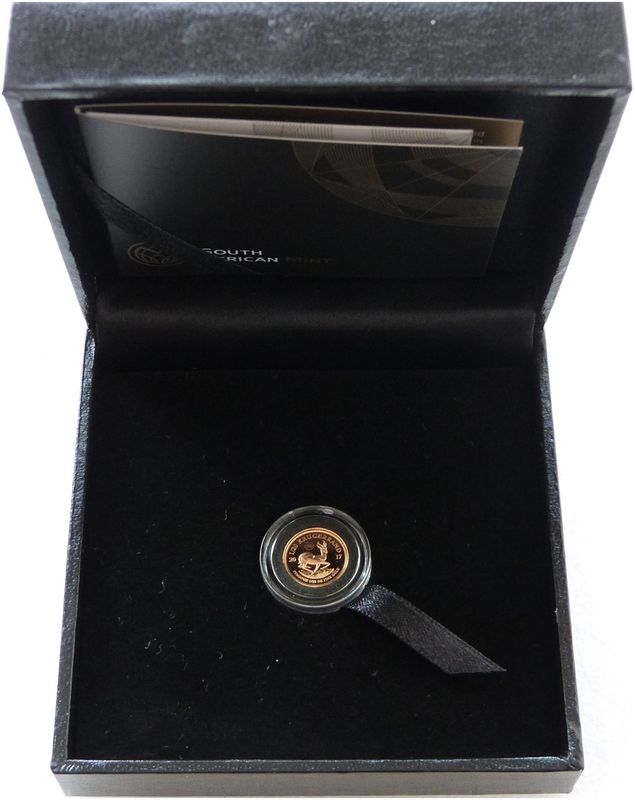 2017 South Africa 50th Anniversary Privy Mark Krugerrand Gold Proof 1/20oz Coin Box Coa