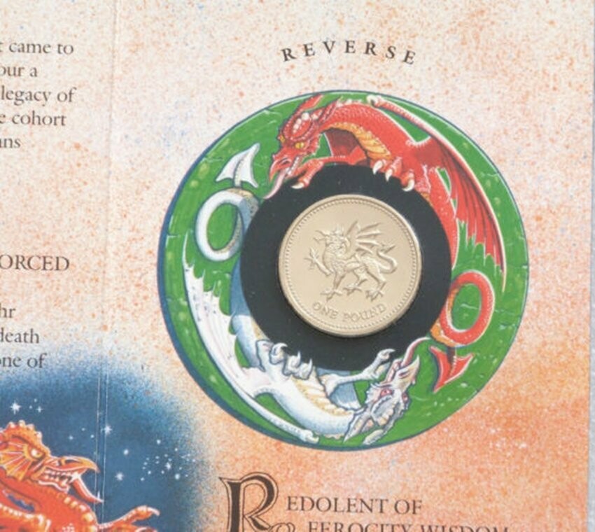 1995 Welsh Dragon £1 Brilliant Uncirculated Coin Pack - Welsh Version