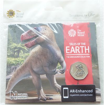 2020 Dinosauria Megalosaurus Colour 50p Brilliant Uncirculated Coin Pack Sealed