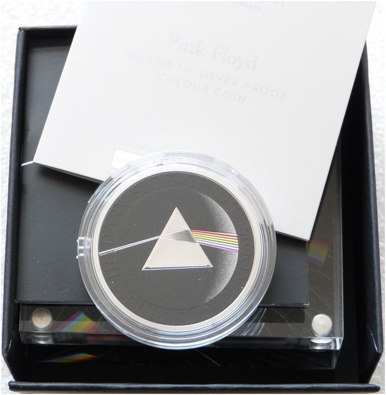 2026 Music Legends Pink Floyd £2 Silver Proof 1oz Coin Box Coa