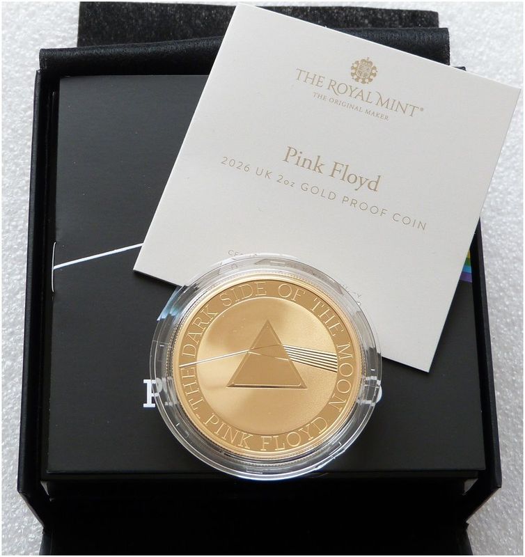 2026 Music Legends Pink Floyd £200 Gold Proof 2oz Coin Box Coa - Mintage 30 2026 Music Legends Pink Floyd £200 Gold Proof 2oz Coin Box Coa - Mintage 30