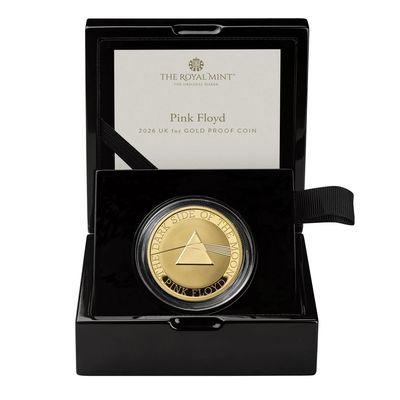 2026 Music Legends Pink Floyd £100 Gold Proof 1oz Coin Box Coa - Mintage 100