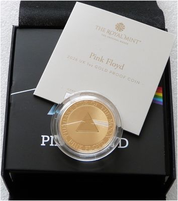 2026 Music Legends Pink Floyd £100 Gold Proof 1oz Coin Box Coa - Mintage 100 - Last Coin in Stock