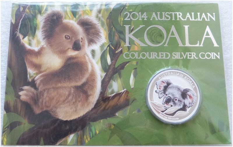 2014 Australia Koala Colour $1 Silver 1oz Coin Pack Sealed 2014 Australia Koala Colour $1 Silver 1oz Coin Pack Sealed