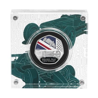 2026 British Grand Prix Centenary 50p Silver Proof Coin Box Coa 2026 British Grand Prix Centenary 50p Silver Proof Coin Box Coa