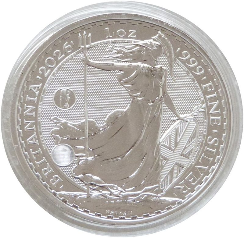 2026 Britannia Singapore Merlion Privy £2 Silver Bullion 1oz Coin - Waves 2026 Britannia Singapore Merlion Privy £2 Silver Bullion 1oz Coin - Waves