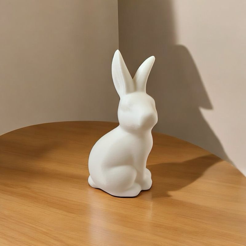 White Bunny Statue