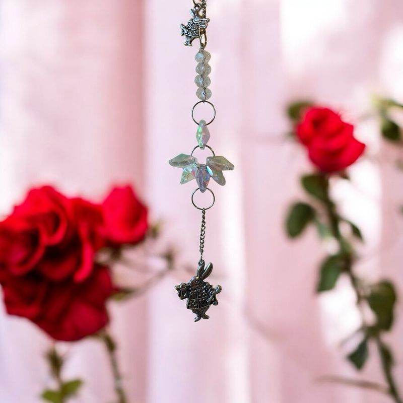 Silver White Rabbit Sun Catcher