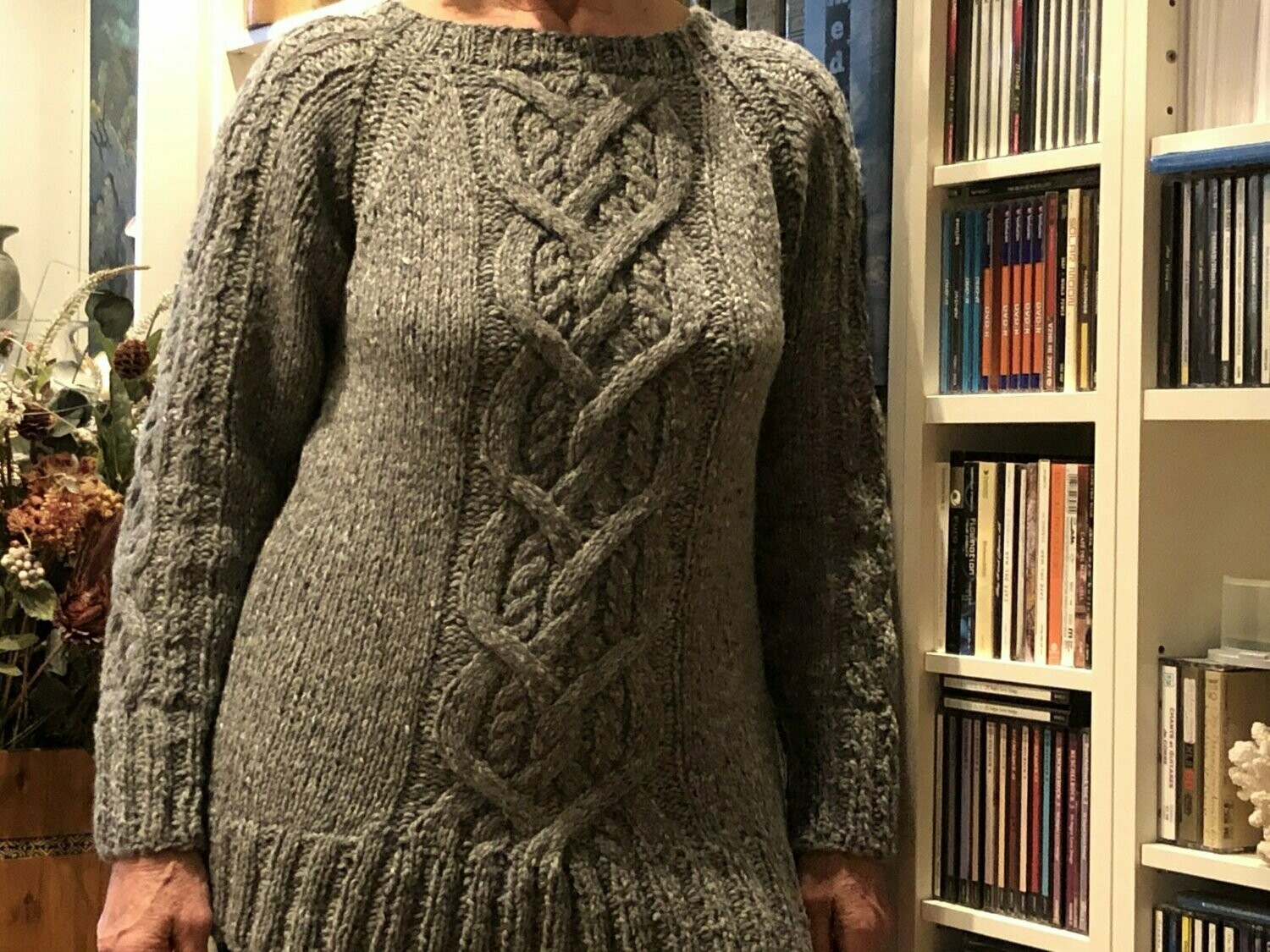 Pullover aus Shetlandwolle, Zopfmuster