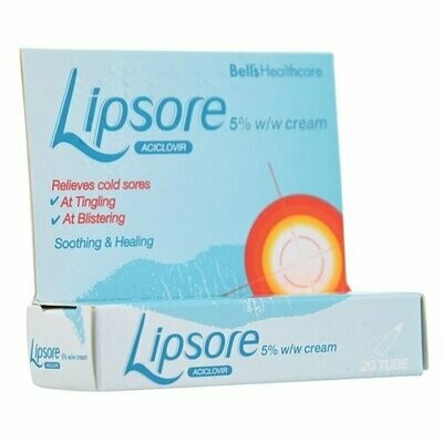 Lipsore Aciclovir Cold Sore Cream 5% (Srp)