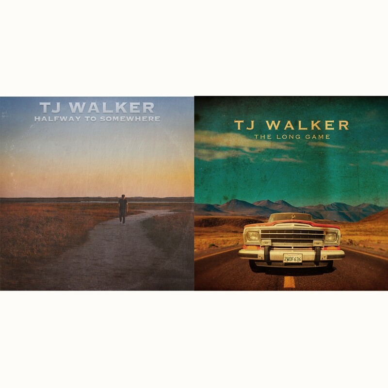 2 CD Bundle - Halfway to Somewhere &amp; The Long Game - TJ Walker CD Albums - FREE Shipping