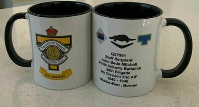RECORD OF SERVICE MEMORIAL COFFEE MUGS