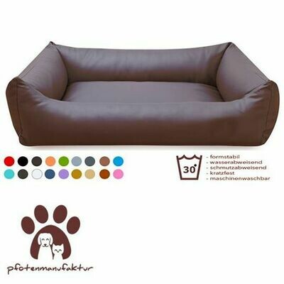 Klassisches Kunstleder Hundebett Klassisches Kunstleder Hundebett "Queens" in XS bis XXL für sehr keine bis sehr große Hunde