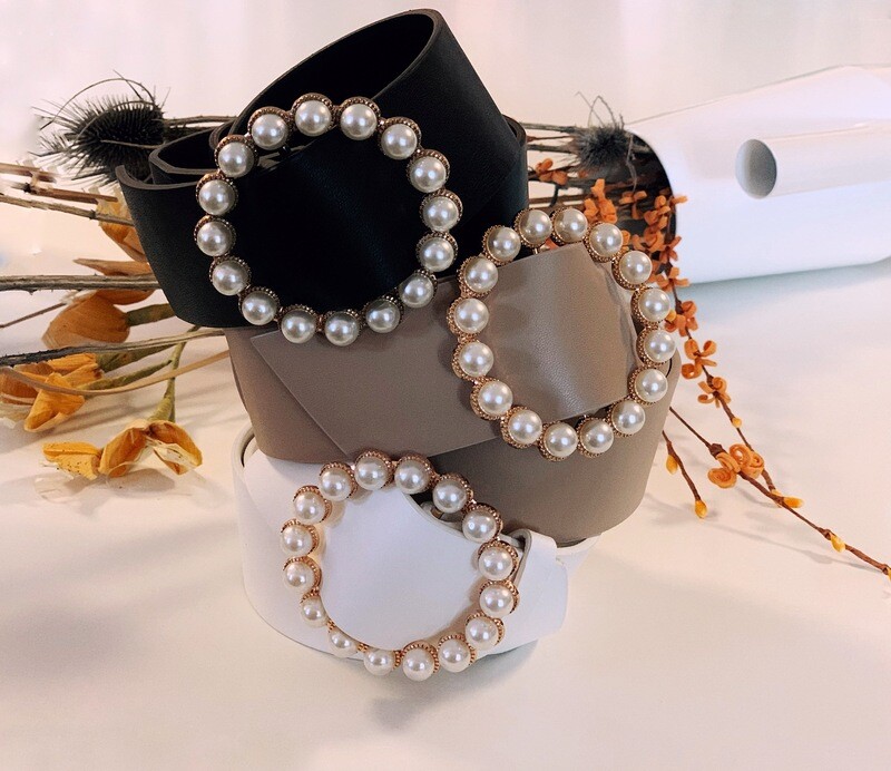 CINTURON PERLAS BLANCO
