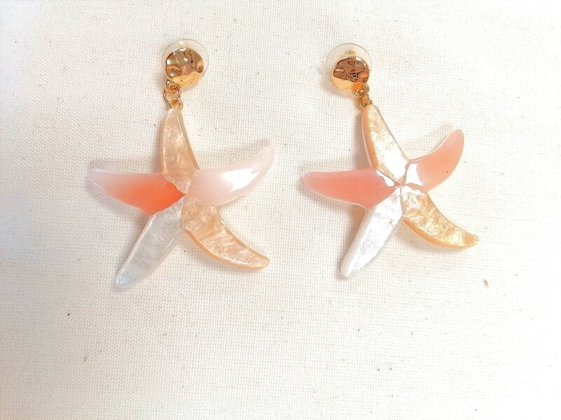 PENDIENTES ESTRELLA DE MAR METACRILATO