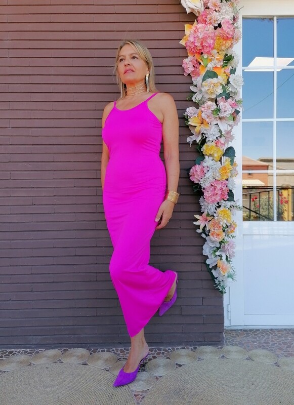 VESTIDO MIDI TIRANTES BUGANVILLA