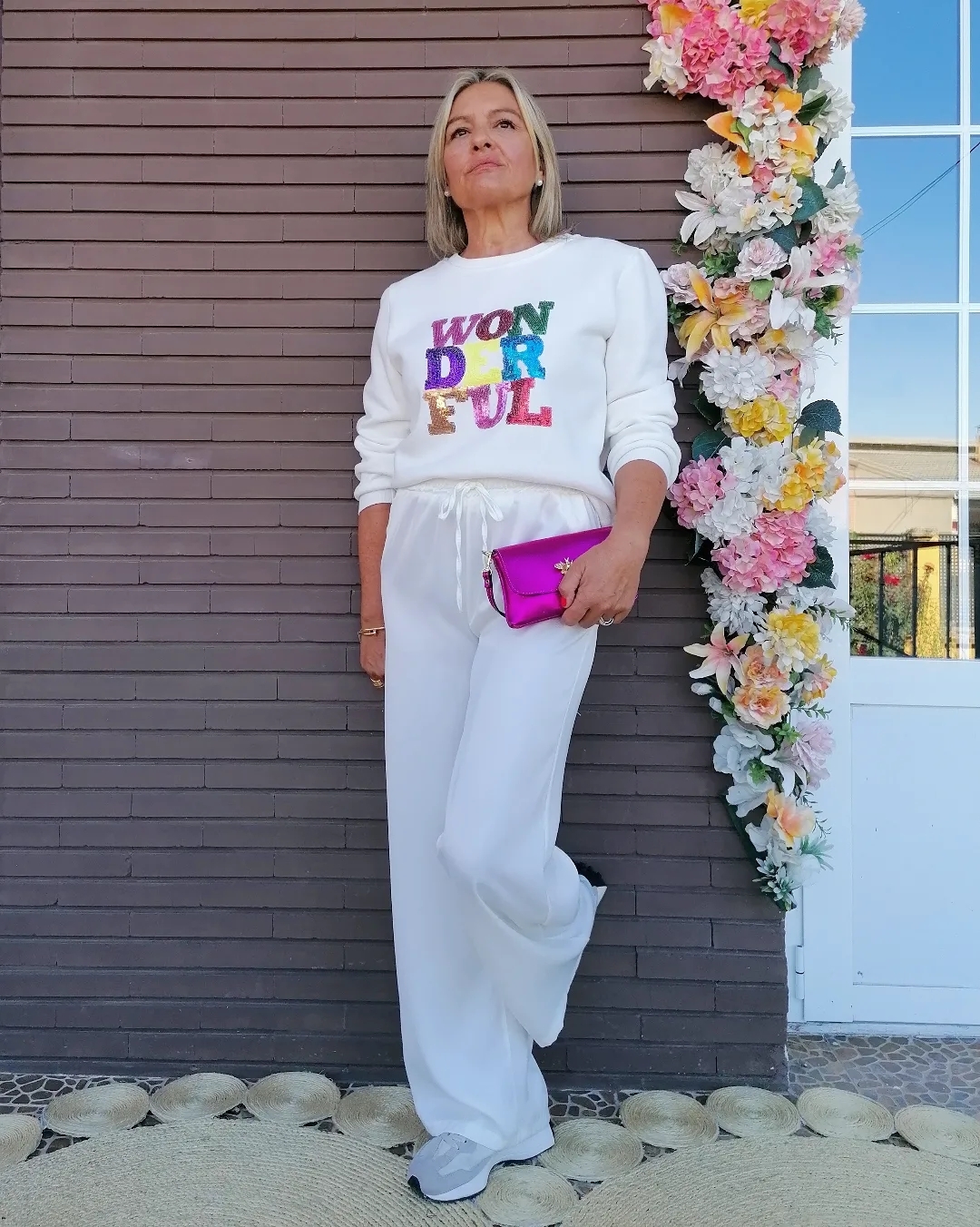 PANTALON SATINADO BLANCO