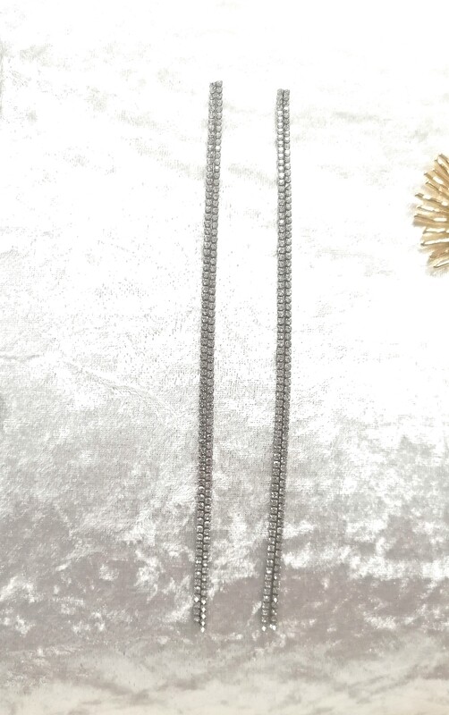 PENDIENTES MAXI PIEDRAS ACERO