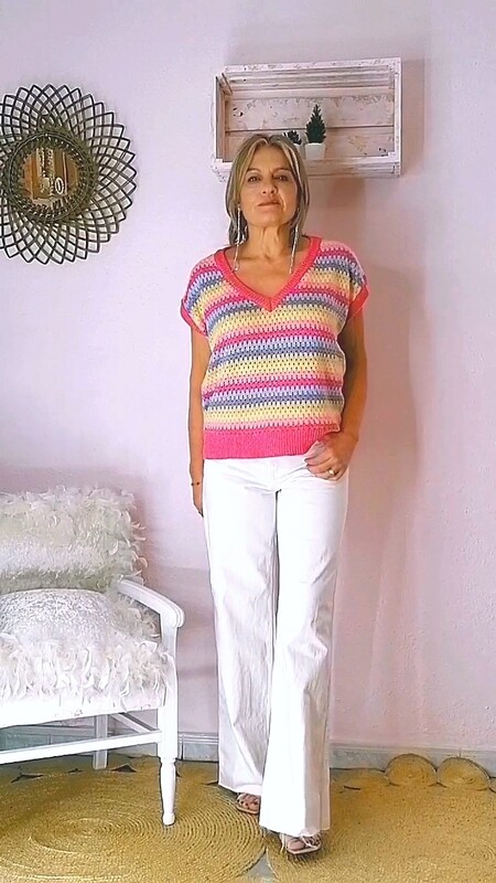JERSEY RAYAS PASTEL HILO DORADO