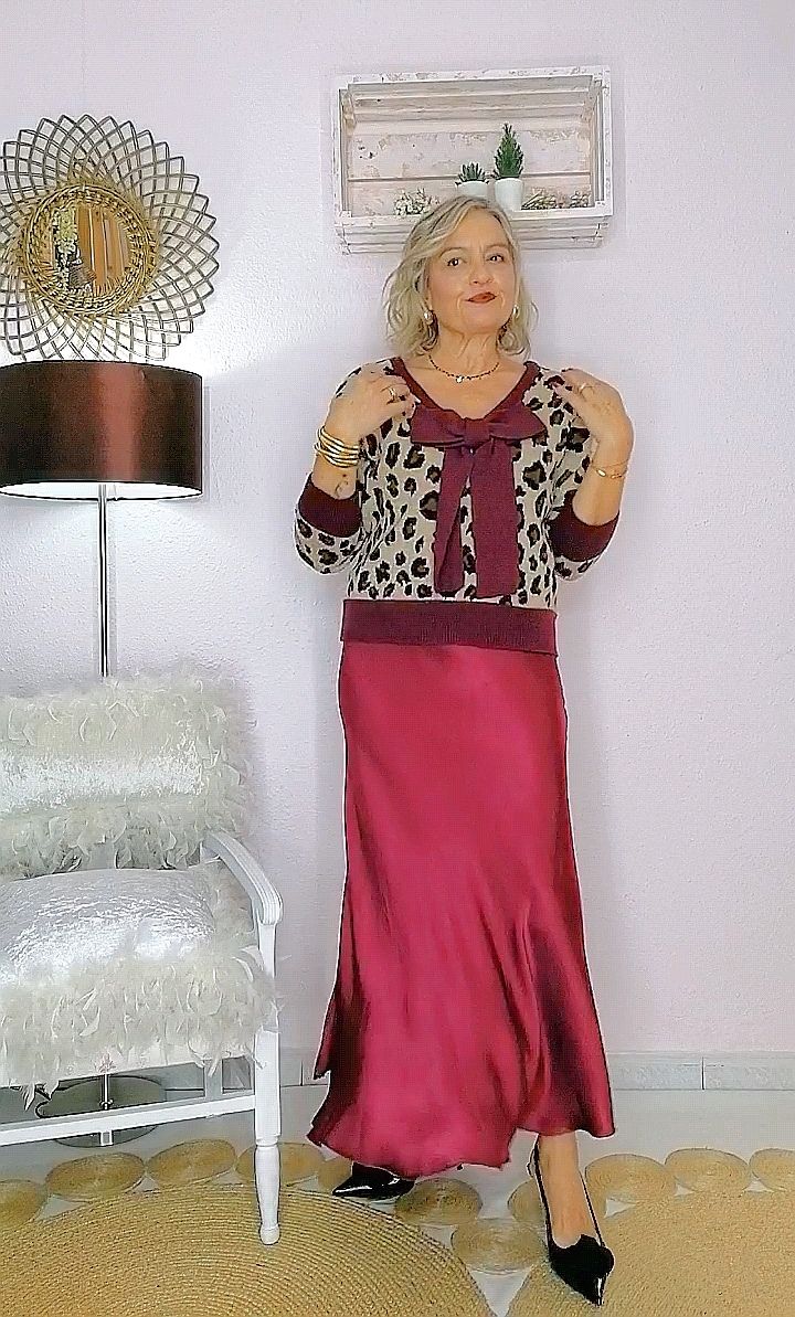 JERSEY LAZO ANIMAL&PRINT BURDEOS