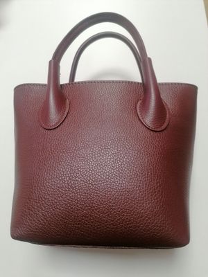 BOLSO PIEL  DOBLE ASA BURDEOS