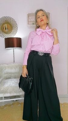 CAMISA MAXI LAZADA VICHY ROSA