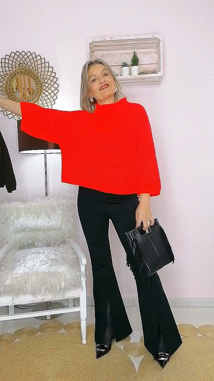 JERSEY CALADO CUELLO PERKINS ROJO