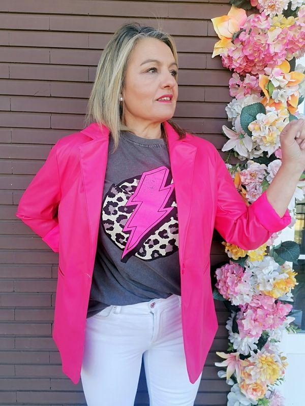CHAQUETA POLIPIEL FUCSIA CHAQUETA POLIPIEL FUCSIA