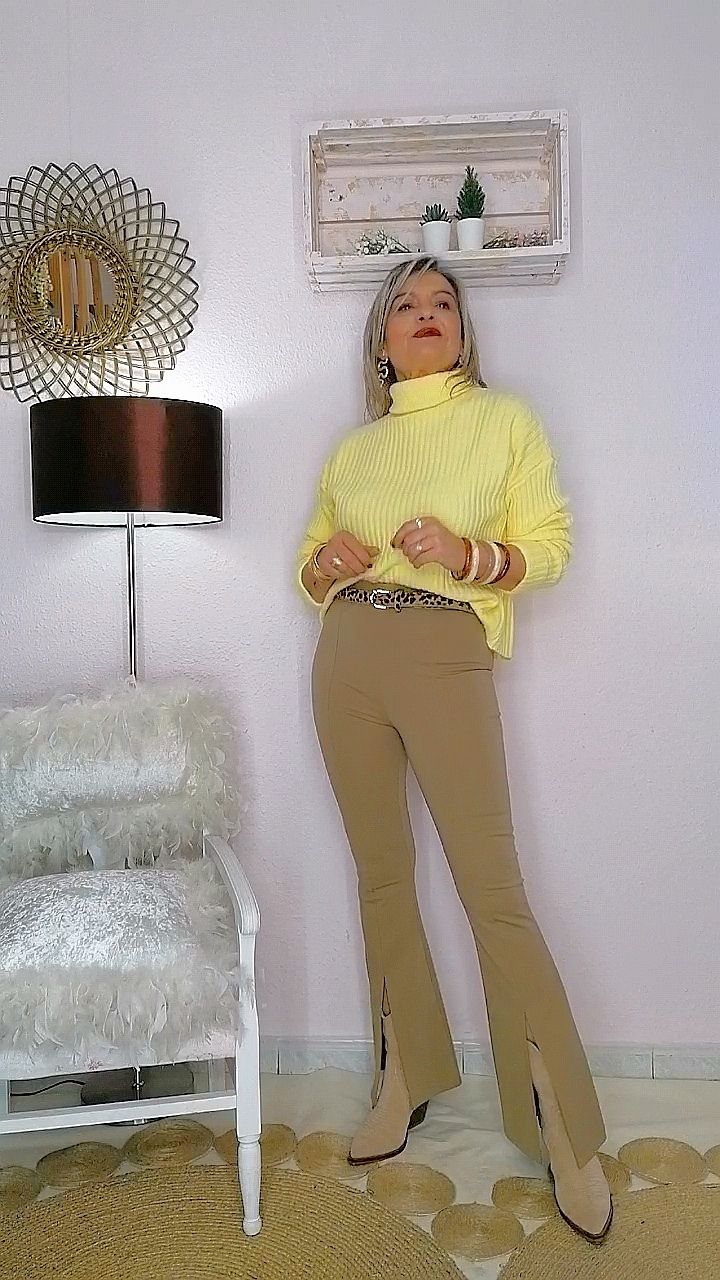 PANTALON LEGGING ABERTURA CAMEL