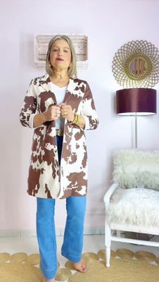 TRENCH COW PRINT MARRON