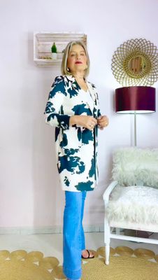 TRENCH COW PRINT NEGRO