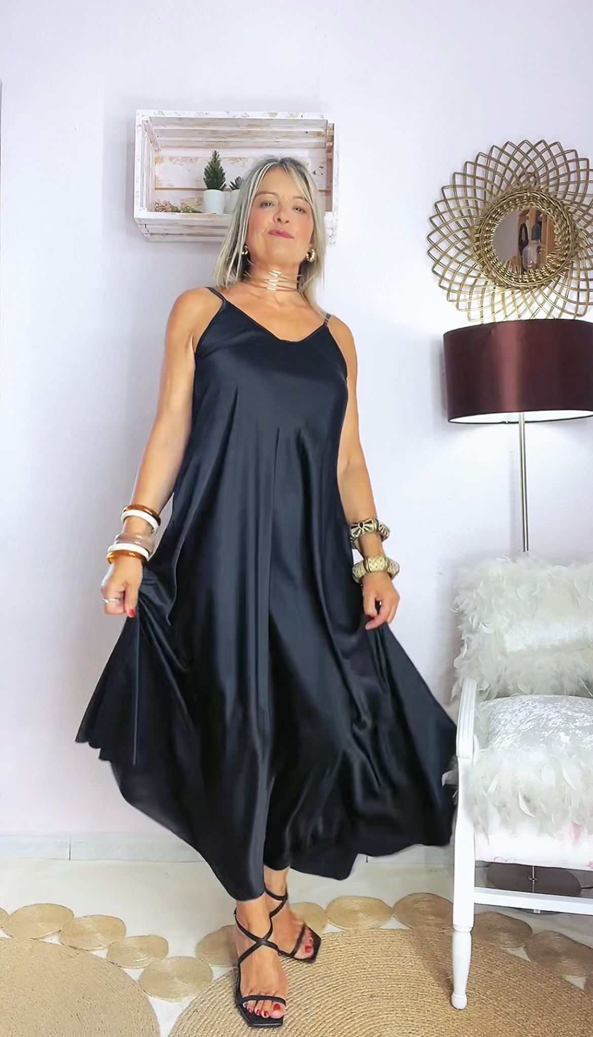 VESTIDO LENCERO NEGRO