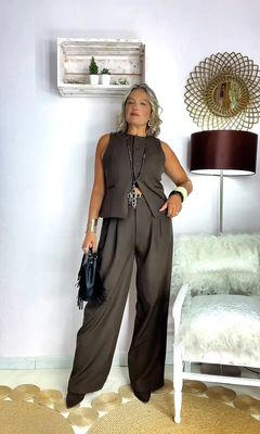 PANTALON SASTRE MAXI CHOCOLATE