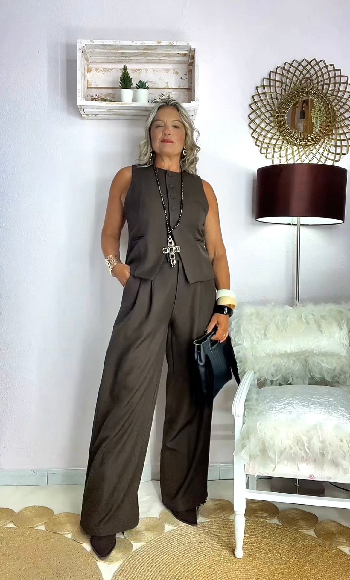 PANTALON SASTRE MAXI CHOCOLATE